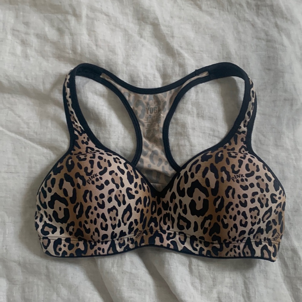 PINK Victoria’s Secret leopard workout bra